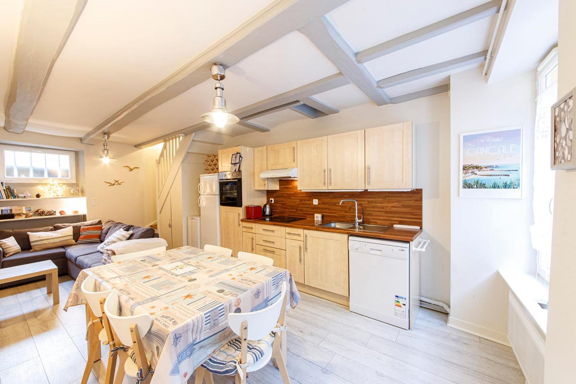 Maison Pecheur - Wifi - 500M Mer ก็องแกล ภายนอก รูปภาพ